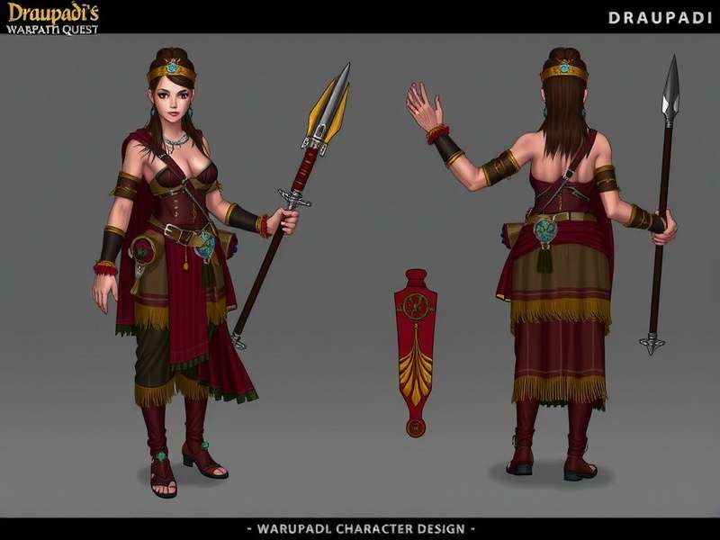Draupadi Warrior Queen Design Draupadi Character Design